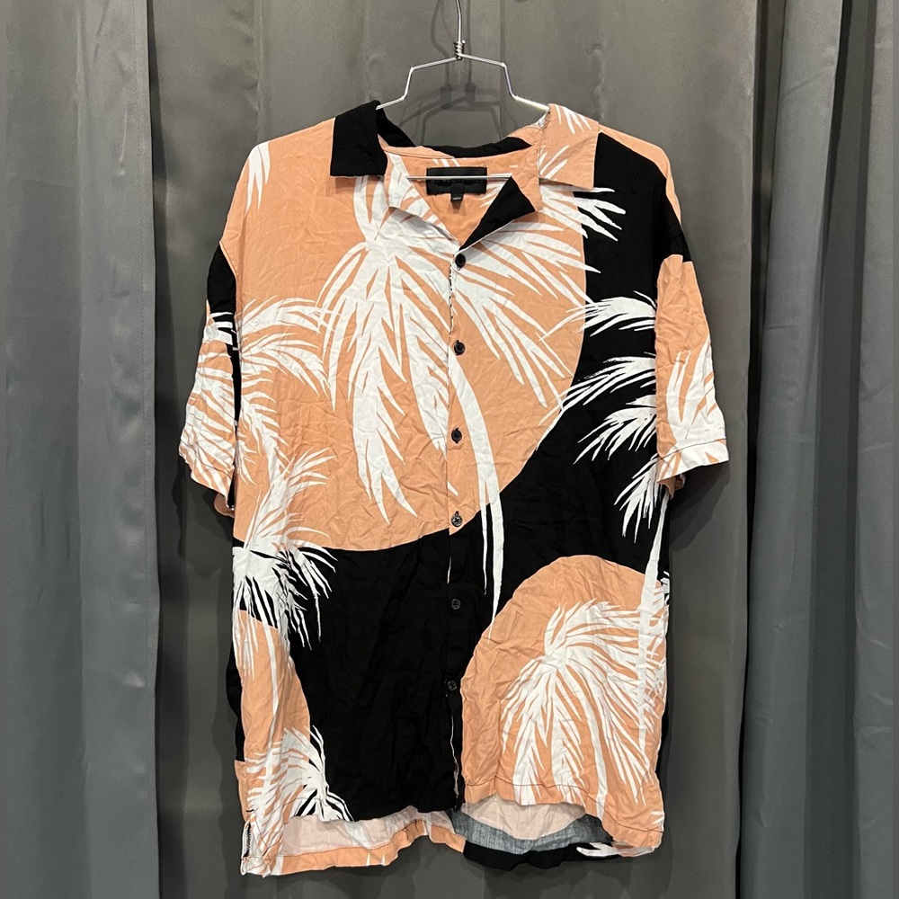Tropical Black and Orange Men's Shirt